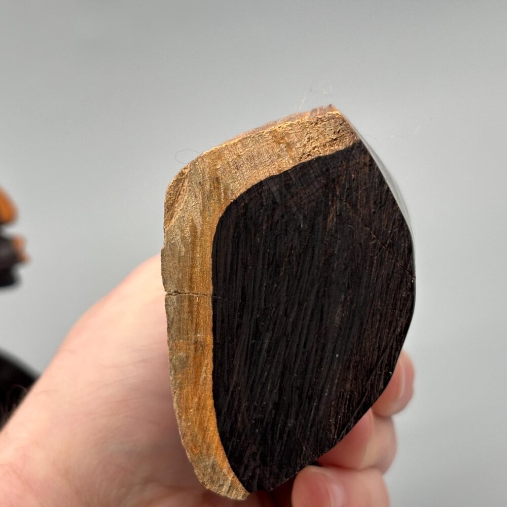 Vintage Hand Carved African Wooden Figurines Pair Tribal Bust Sculptures Wood - Picture 8 of 8